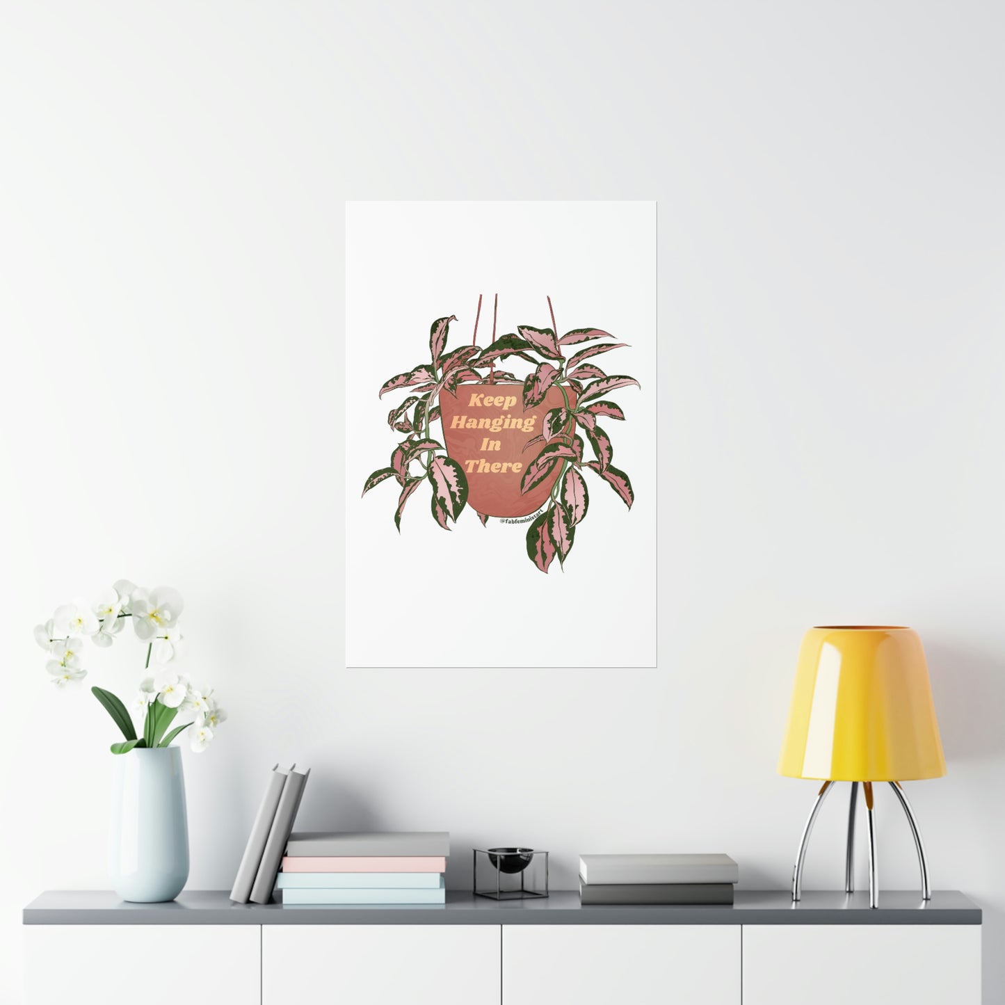 Keep Hanging In There: Self Care Art Print