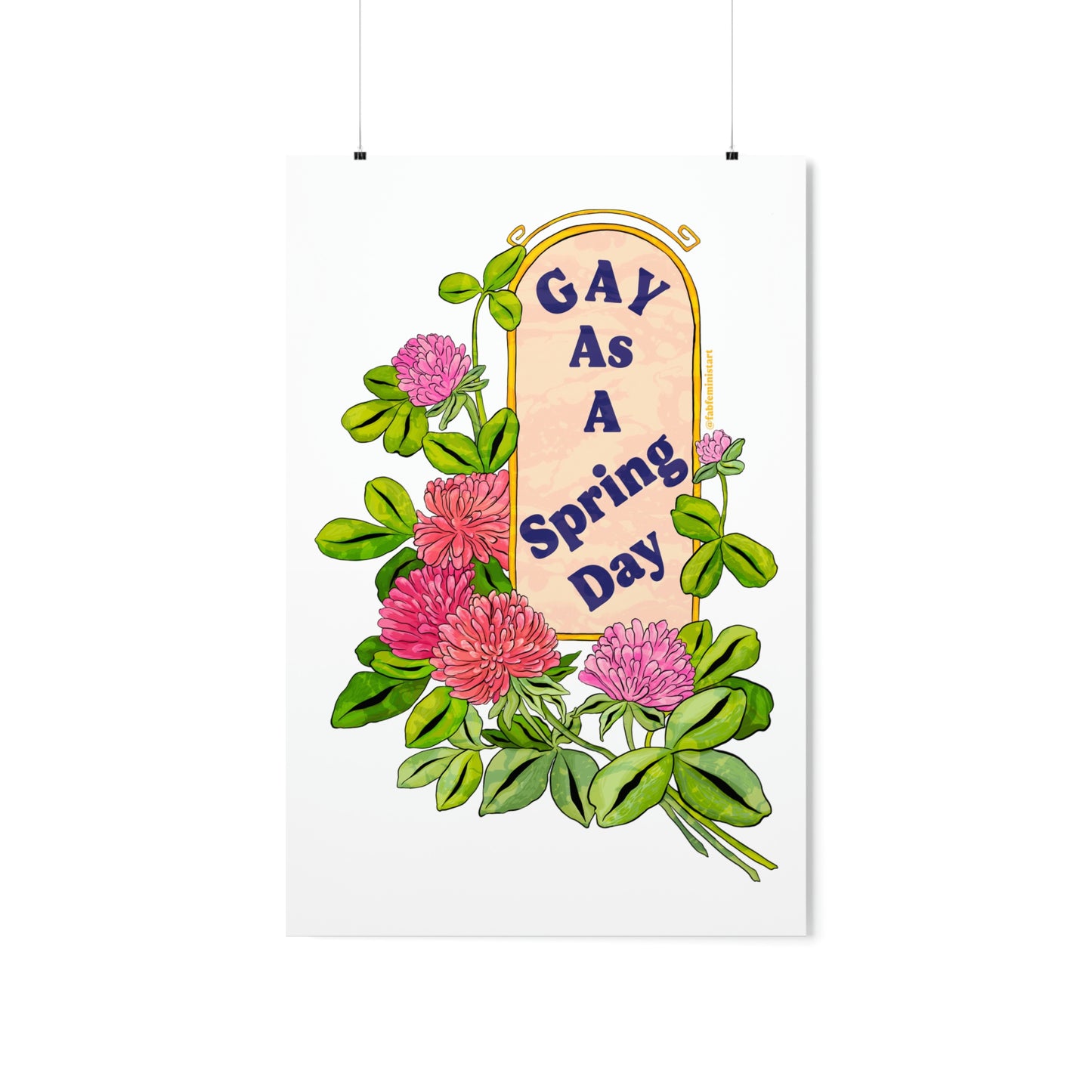 Gay As A Spring Day: Gay Pride Poster