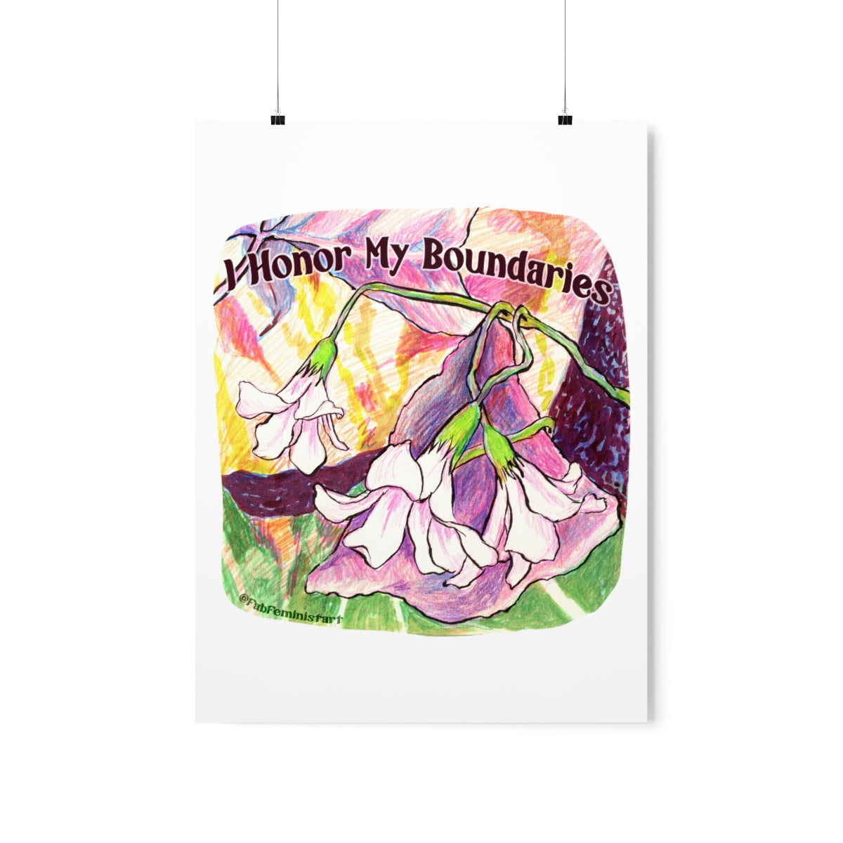 I Honor My Boundaries: Mental Health Print