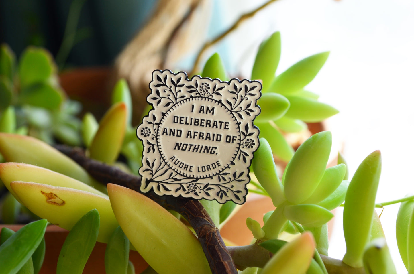 I Am Deliberate And Afraid Of Nothing, Audre Lorde: Enamel Pin