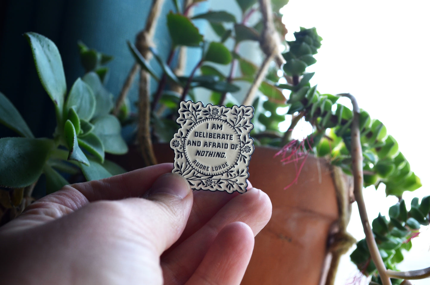 I Am Deliberate And Afraid Of Nothing, Audre Lorde: Enamel Pin