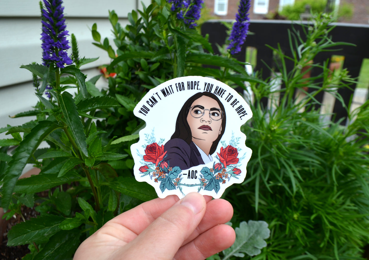 You can't wait for hope You have to be hope, Alexandria Ocasio-Cortez: Feminist Laptop Sticker