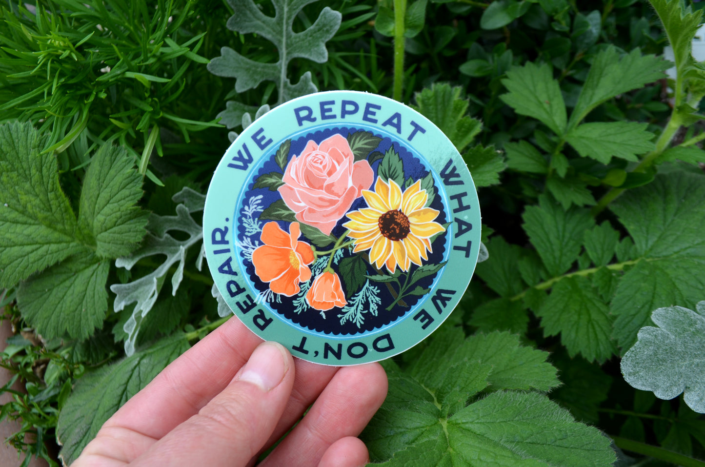 We Repeat What We Don't Repair: Feminist Laptop Sticker