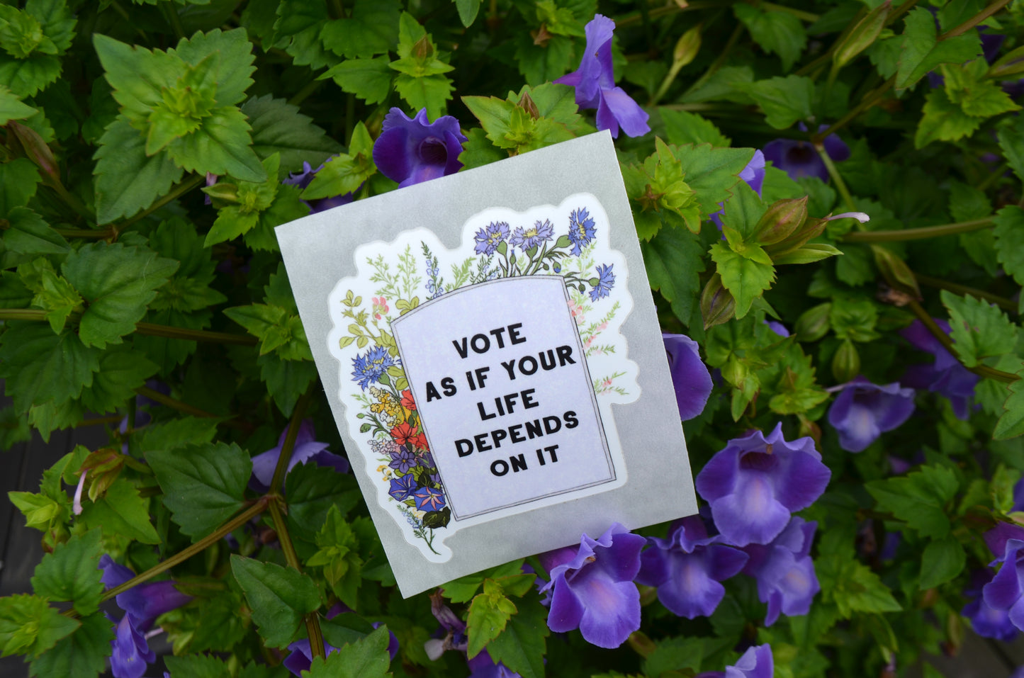 Vote As If Your Life Depends On It: Feminist Laptop Sticker