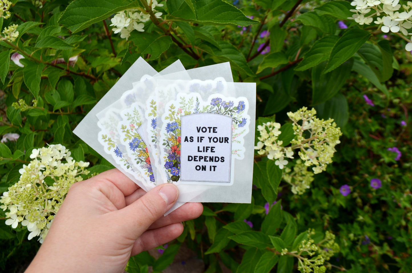 Vote As If Your Life Depends On It: Feminist Laptop Sticker