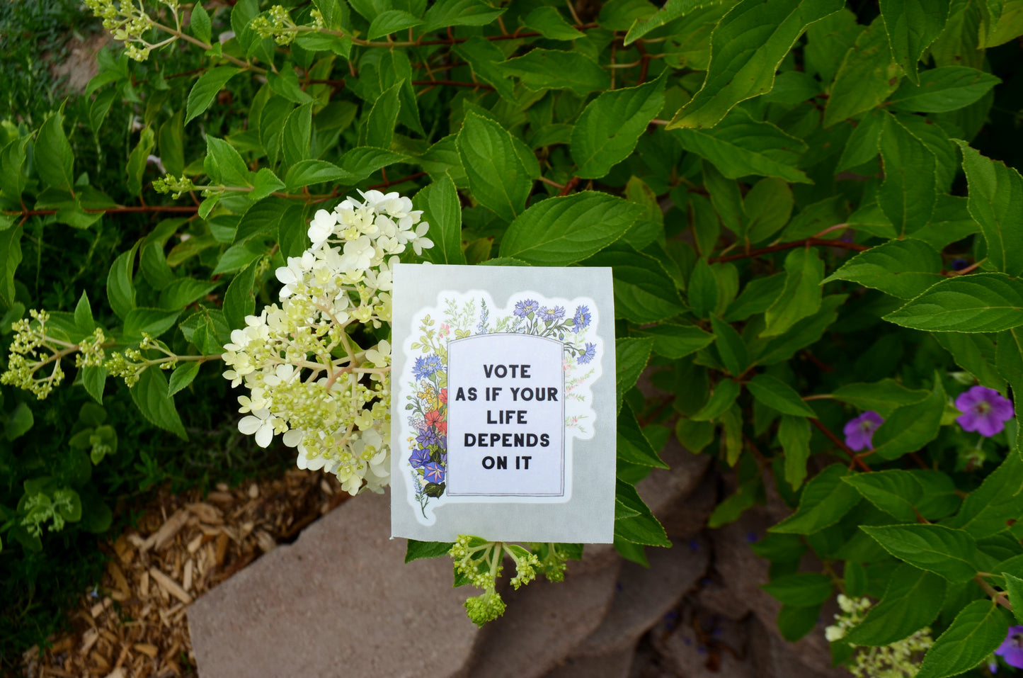 Vote As If Your Life Depends On It: Feminist Laptop Sticker