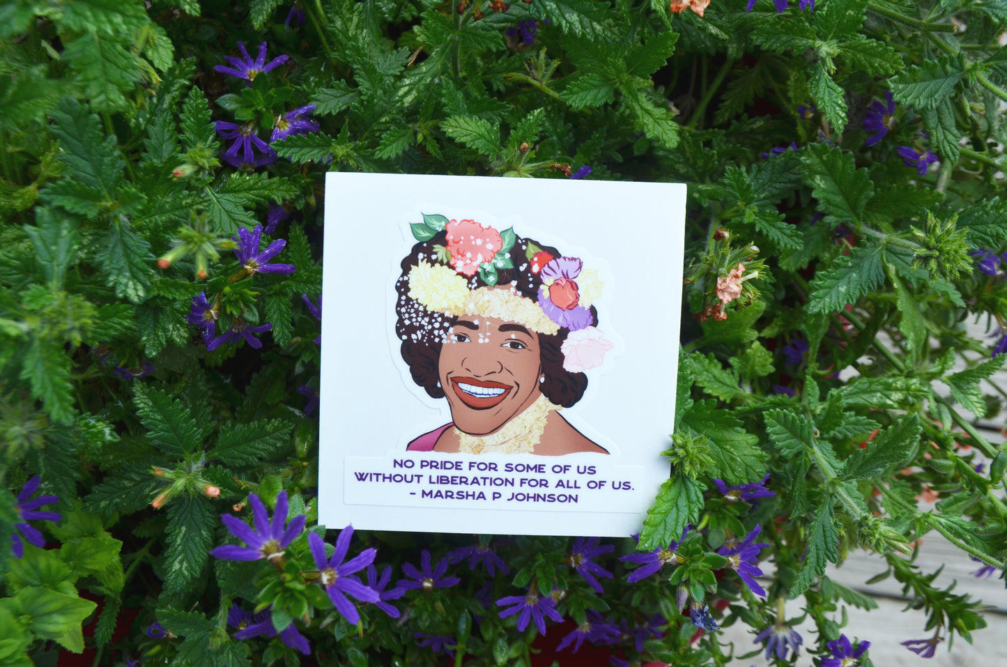 Marsha P Johnson, No Pride For Some Of Us Without Liberation For All Of Us: LGBTQ Sticker