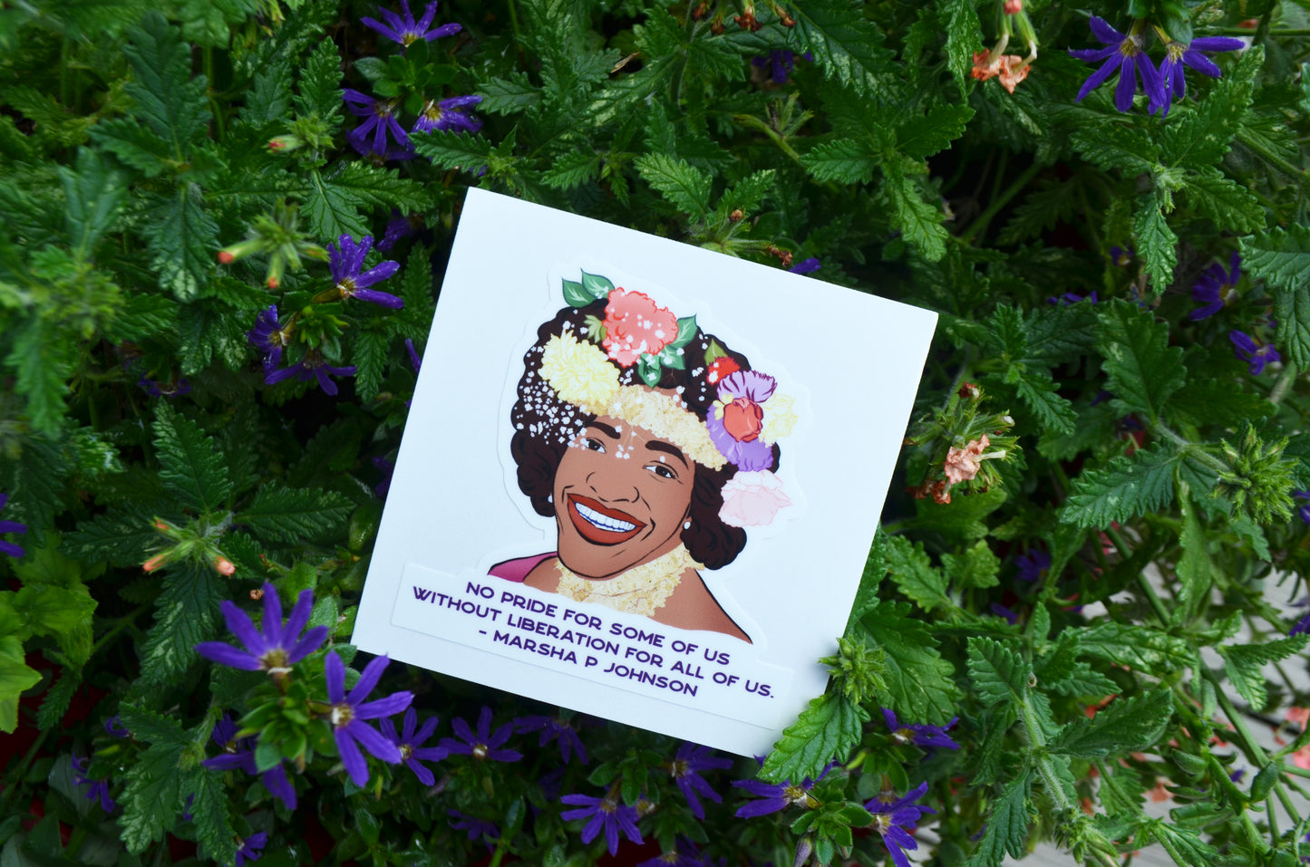 Marsha P Johnson, No Pride For Some Of Us Without Liberation For All Of Us: LGBTQ Sticker