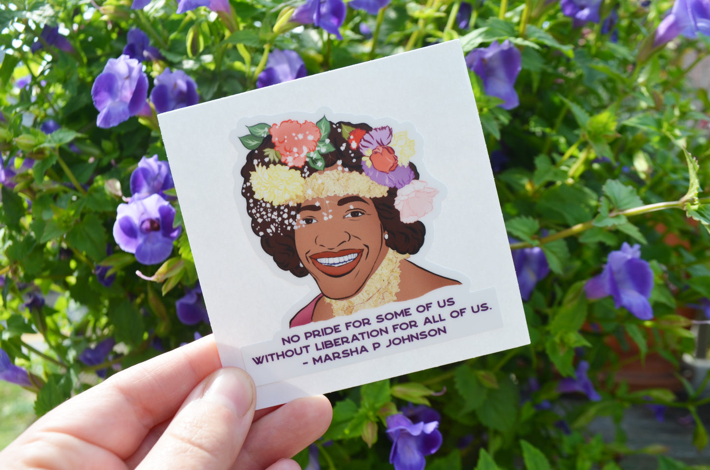 Marsha P Johnson, No Pride For Some Of Us Without Liberation For All Of Us: LGBTQ Sticker