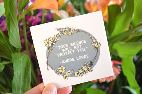 Your Silence Will Not Protect You, Audre Lorde: Feminist Laptop Sticker