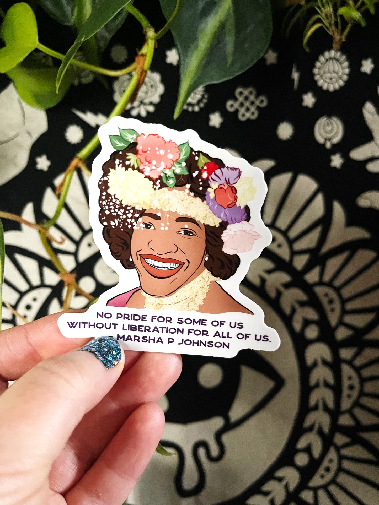 Marsha P Johnson, No Pride For Some Of Us Without Liberation For All Of Us: LGBTQ Sticker