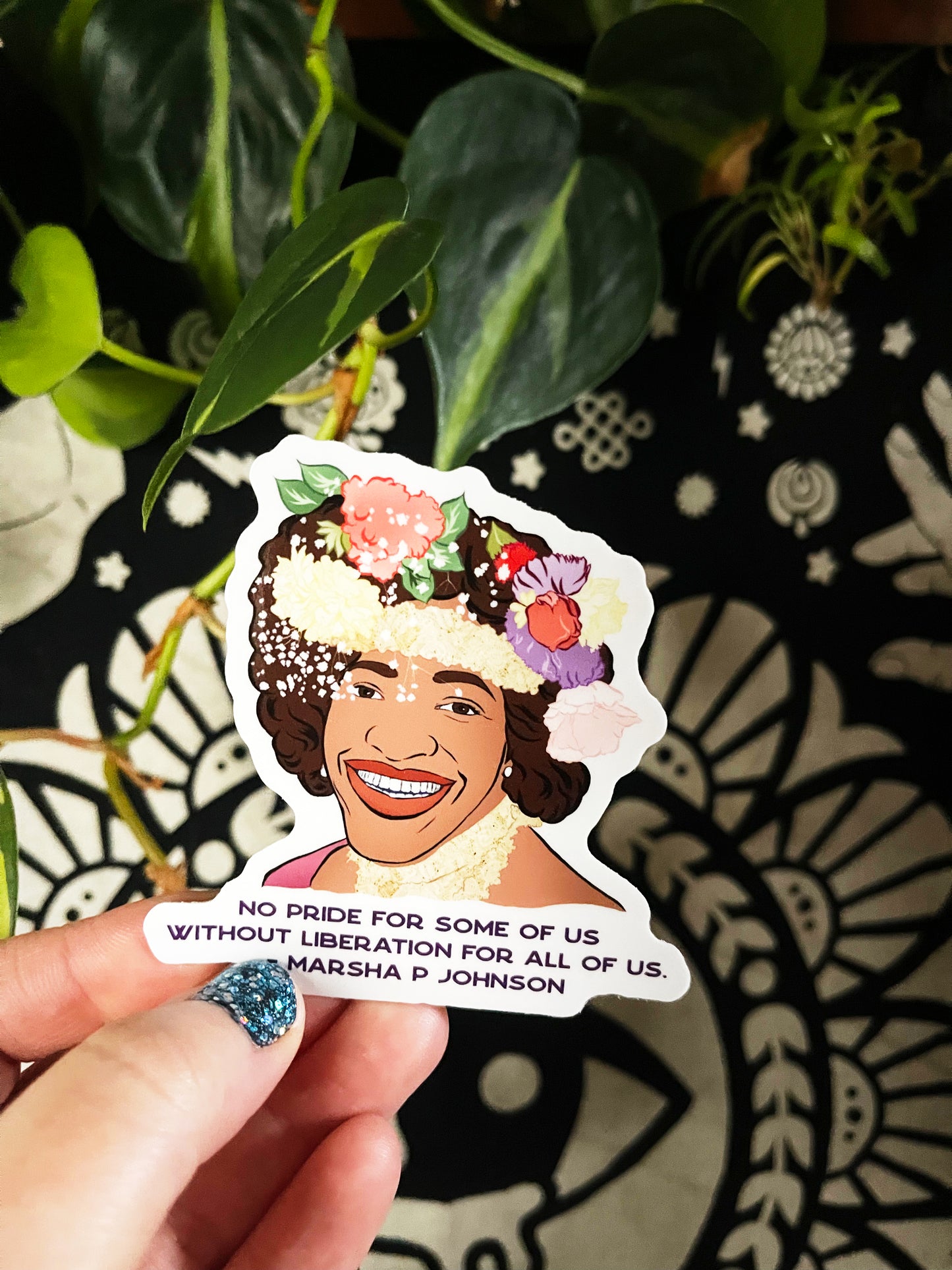 Marsha P Johnson, No Pride For Some Of Us Without Liberation For All Of Us: LGBTQ Sticker