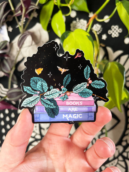 Books Are Magic: Bibliophile Sticker