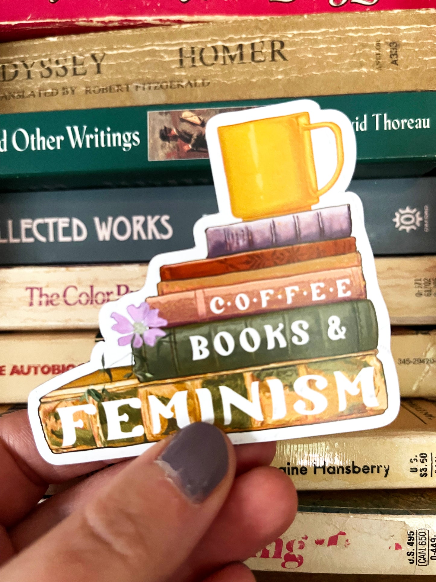 Coffee Books and Feminism: Feminist Vinyl Sticker