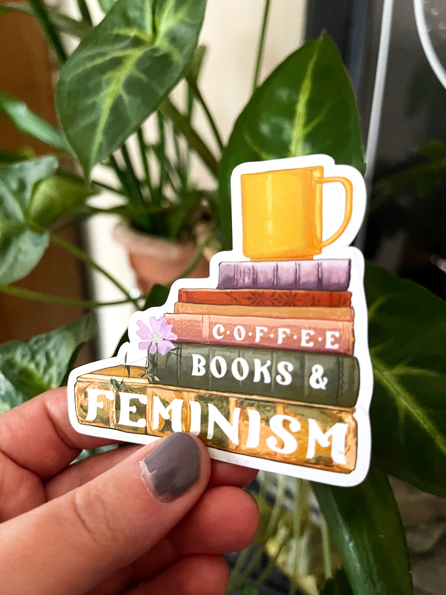 Coffee Books and Feminism: Feminist Vinyl Sticker