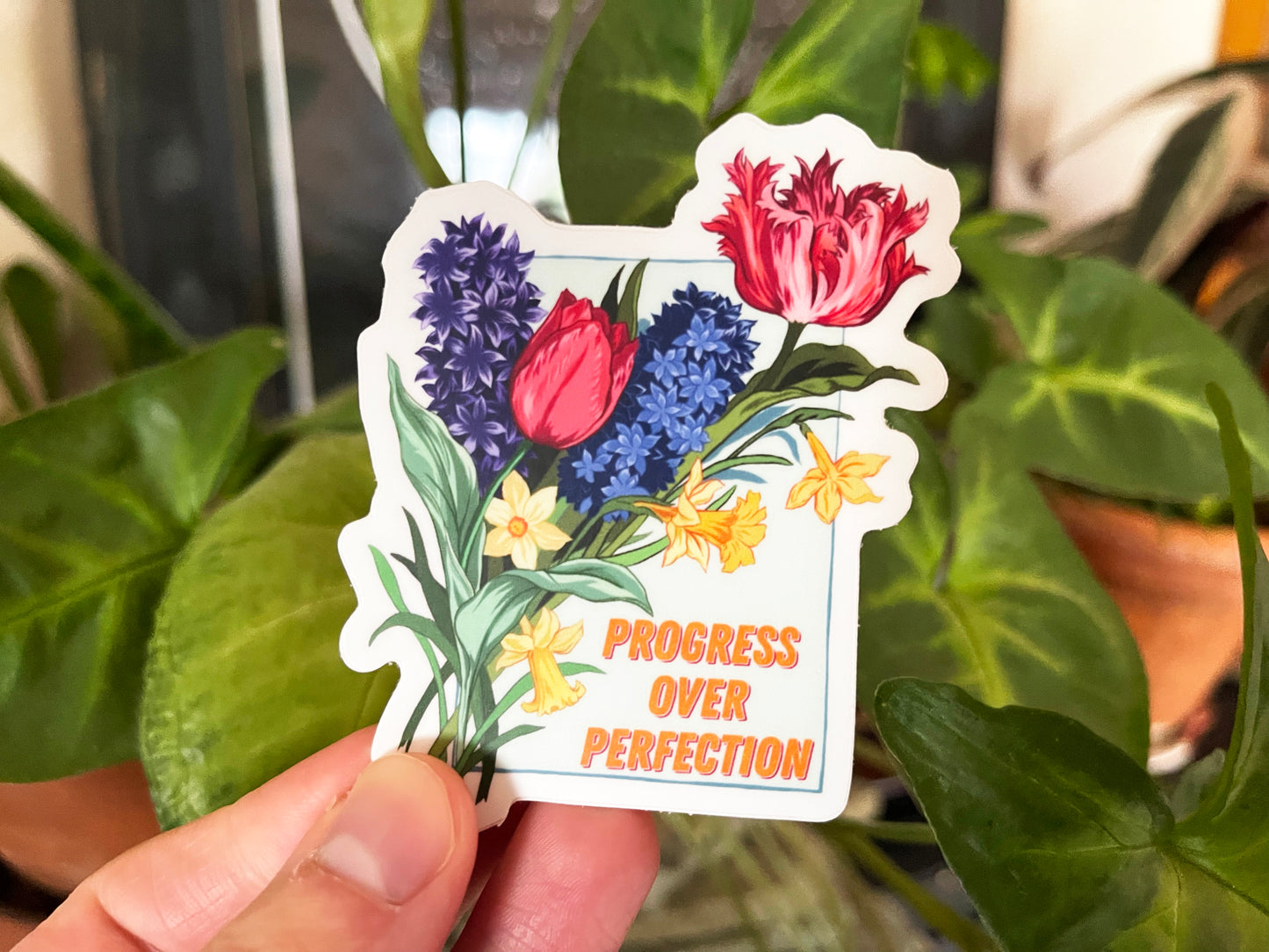 Progress Over Perfection: Self Care Laptop Sticker