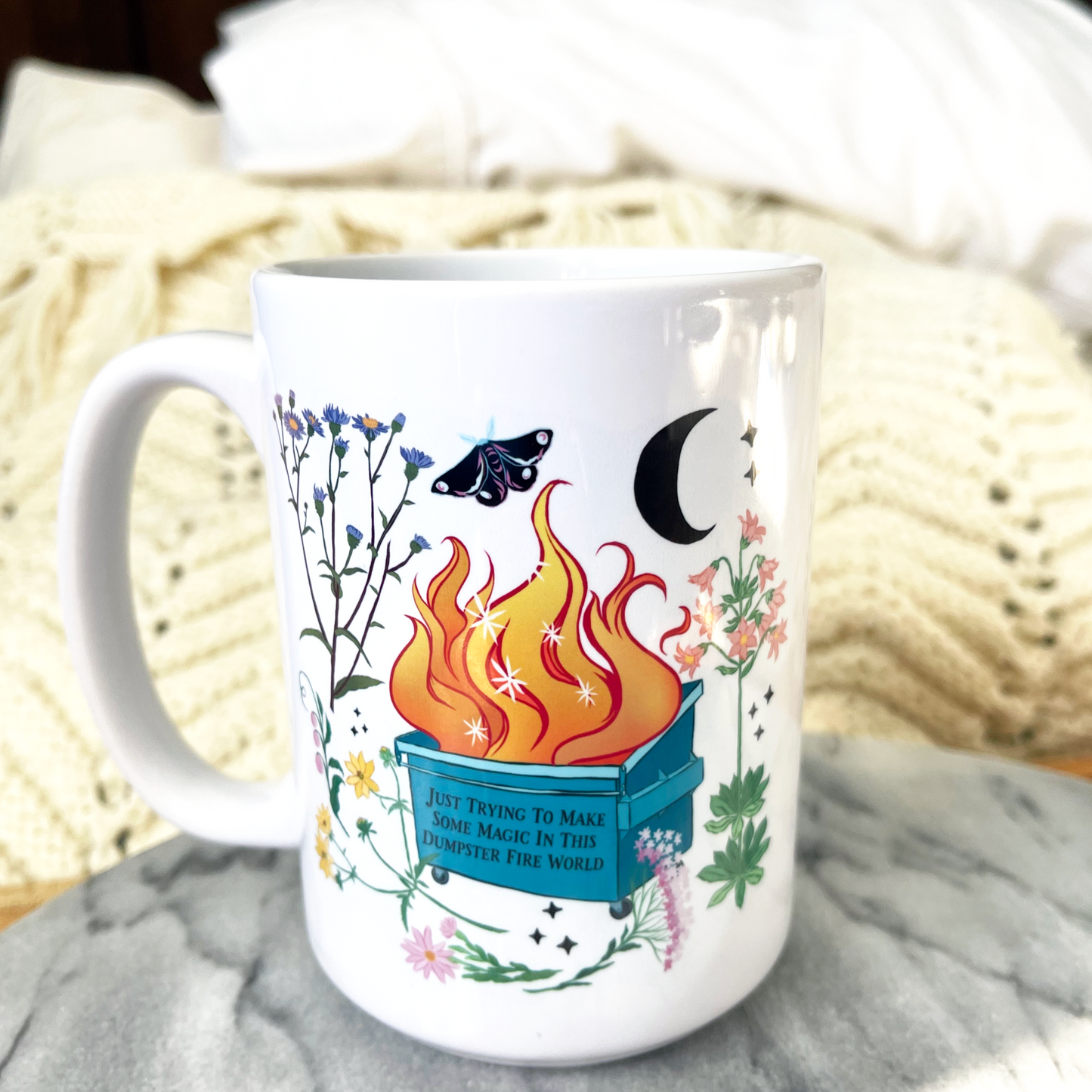 Just Trying To Make Some Magic In This Dumpster Fire World: Feminist Mug