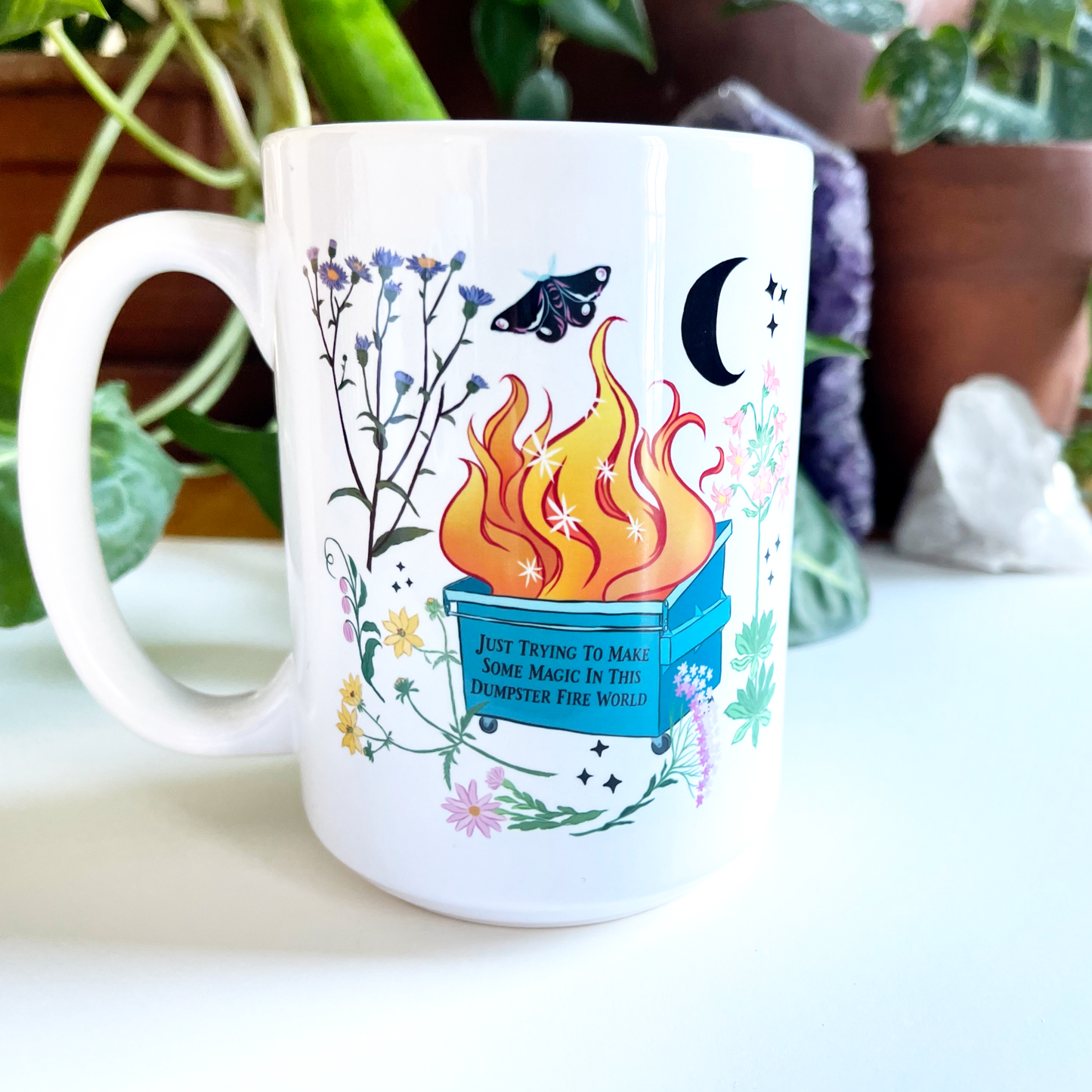 Just Trying To Make Some Magic In This Dumpster Fire World: Feminist Mug