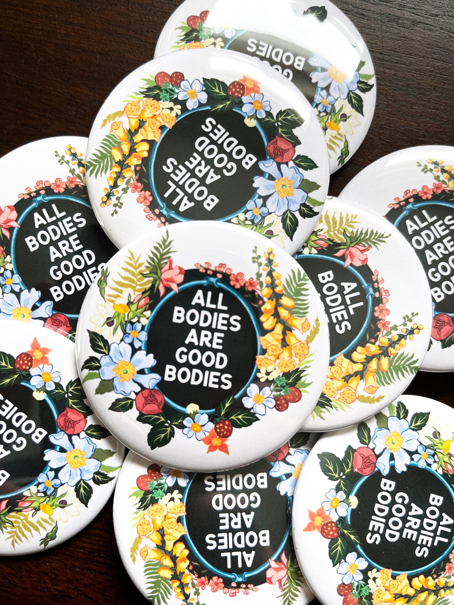 All Bodies Are Good Bodies: Feminist Pinback Button