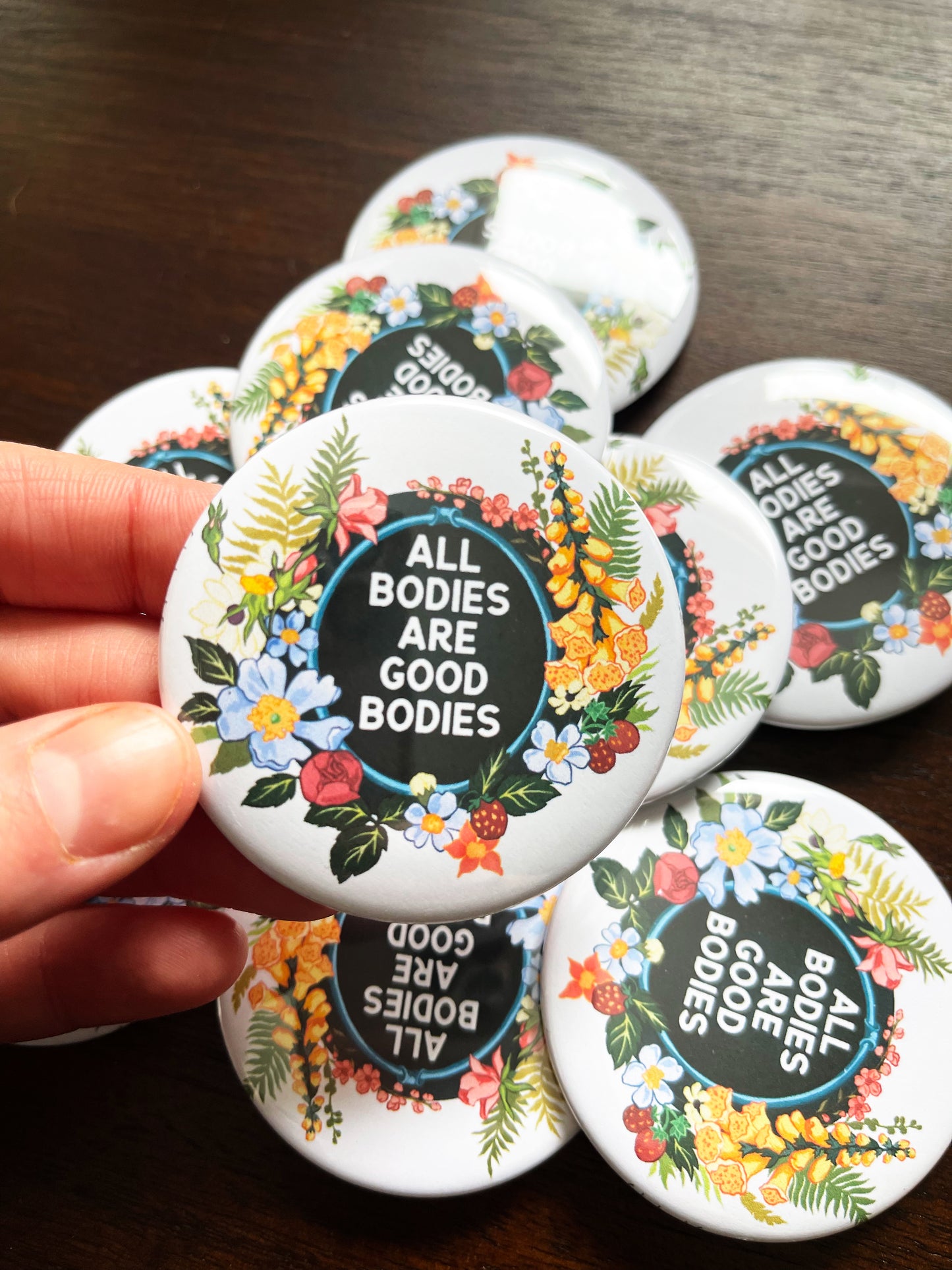 All Bodies Are Good Bodies: Feminist Pinback Button