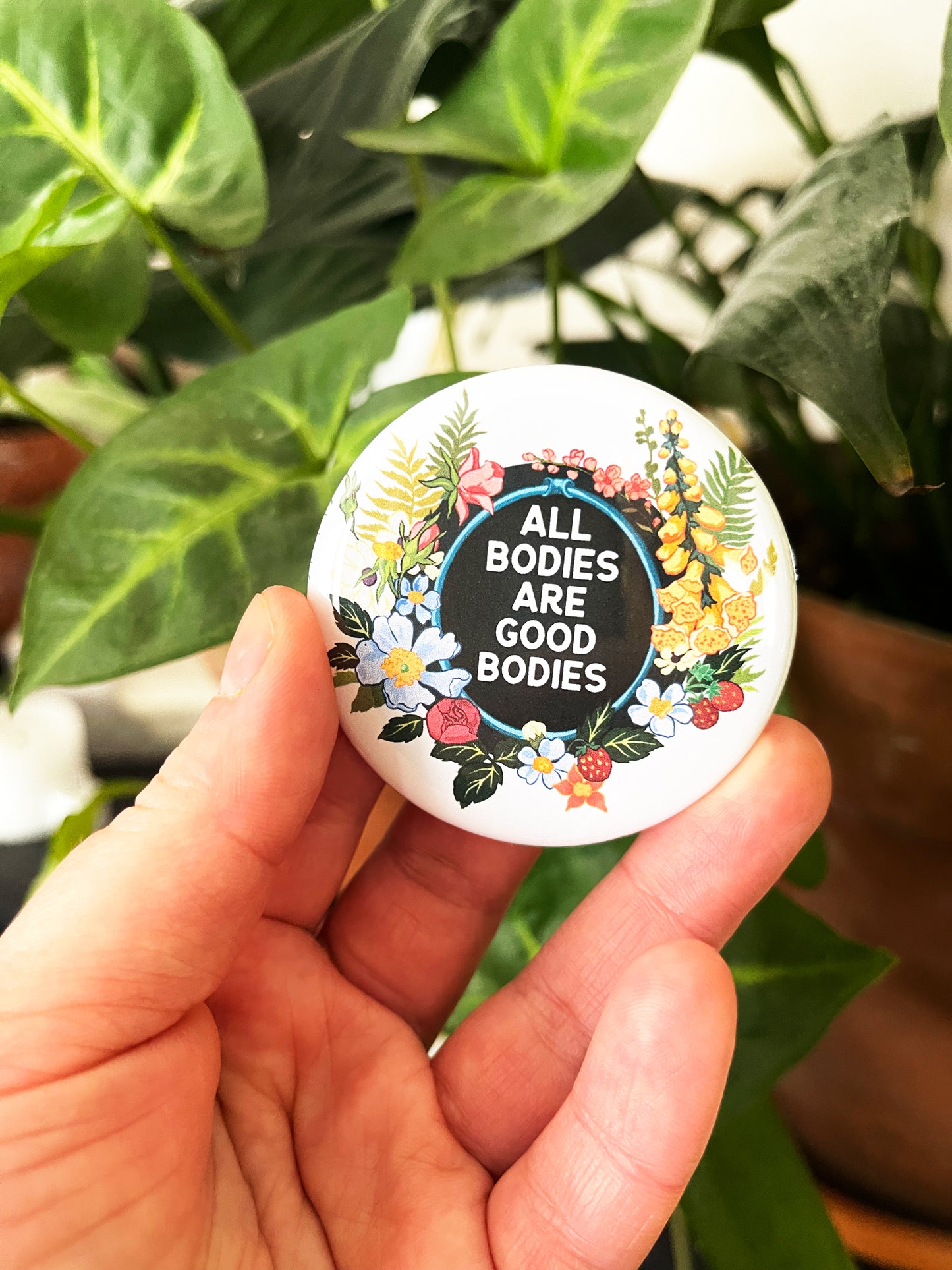 All Bodies Are Good Bodies: Feminist Pinback Button