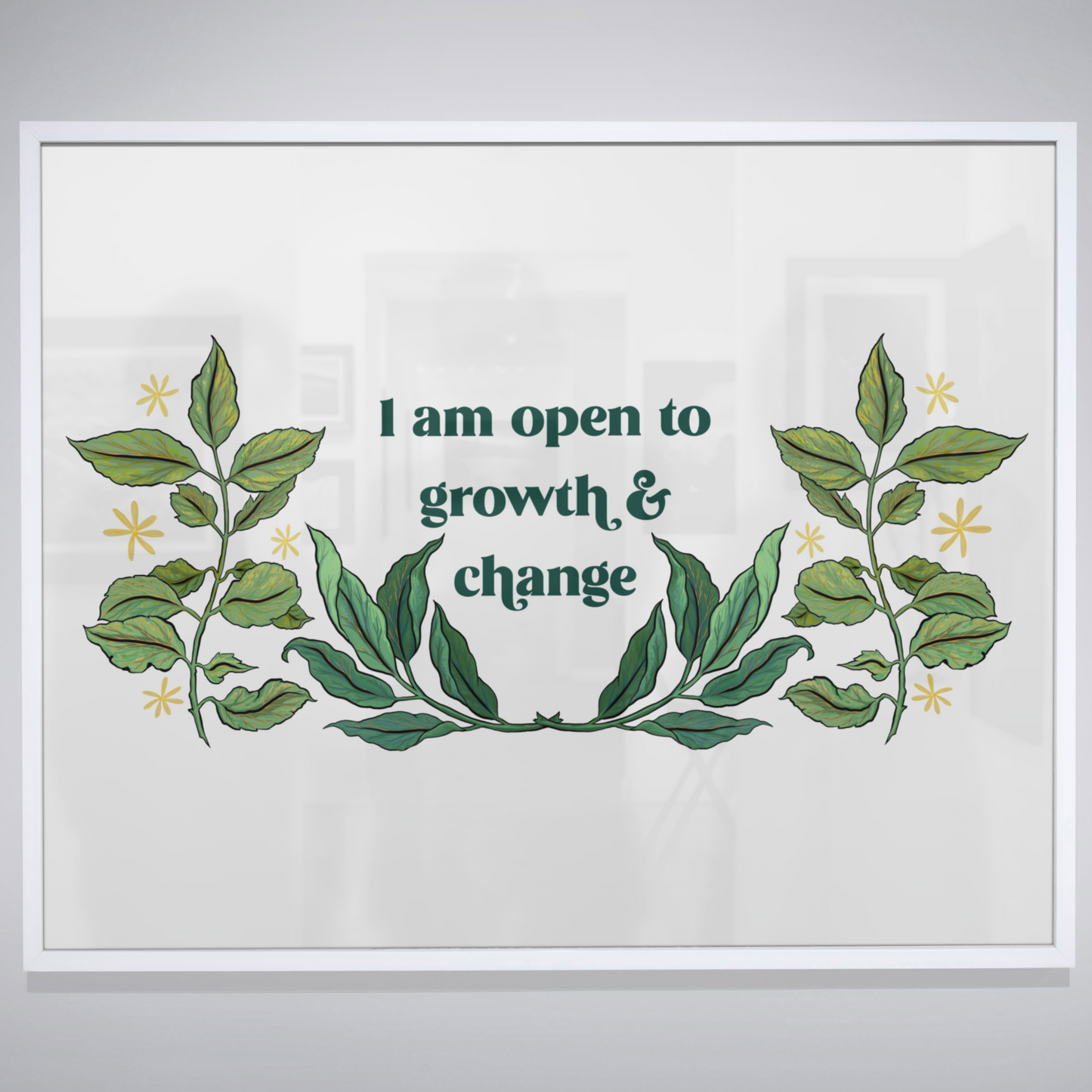 I Am Open To Growth And Change: Mental Health Print