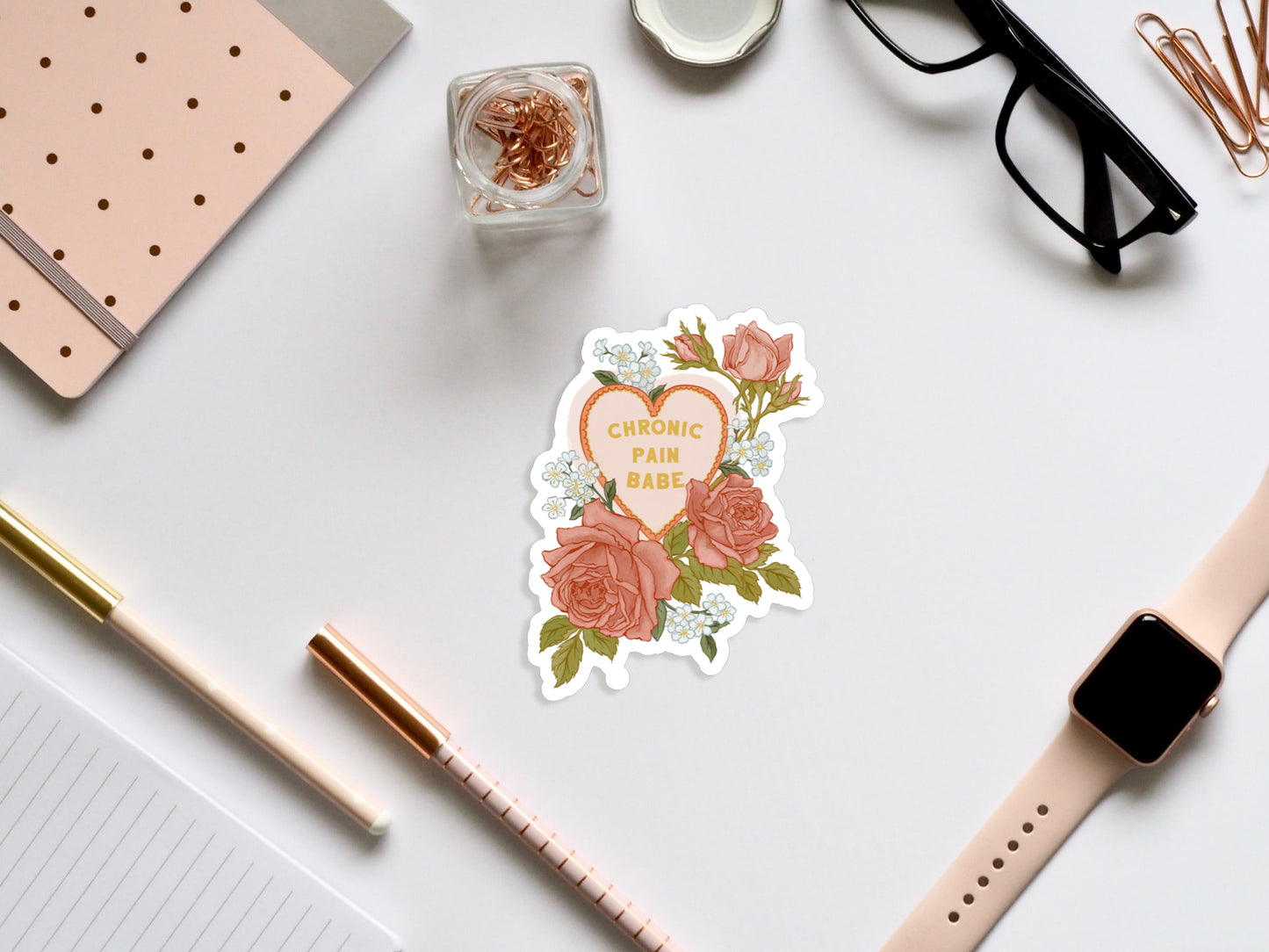 Chronic Pain Babe: Self Care Laptop Sticker