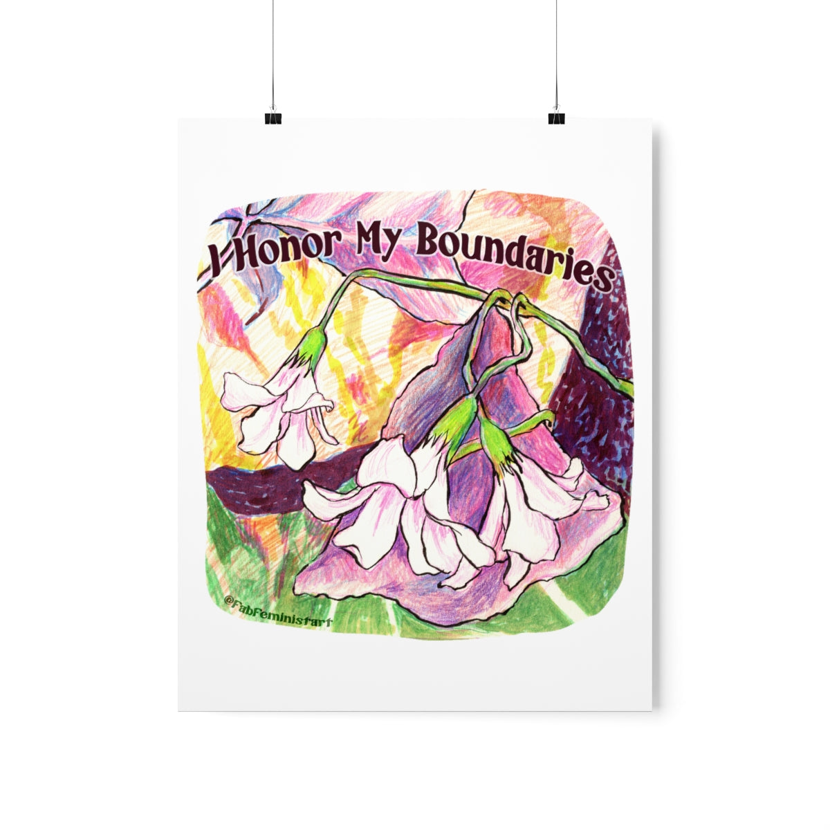 I Honor My Boundaries: Mental Health Print