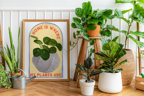 Home Is Where My Plants Are: Houseplant Print