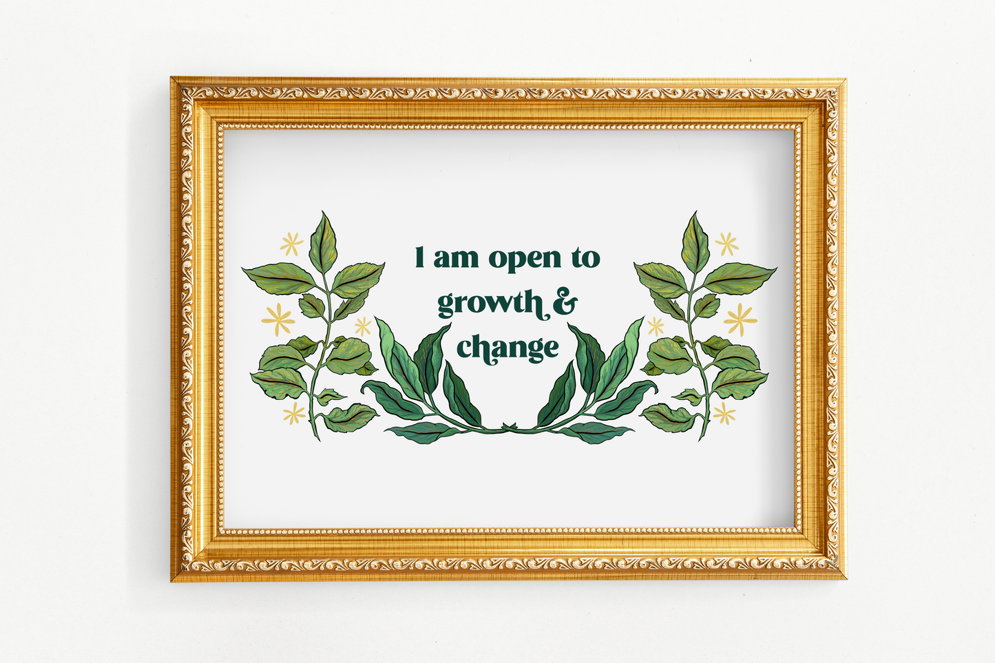 I Am Open To Growth And Change: Mental Health Print