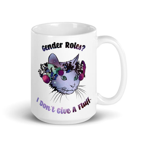 Gender Roles I Don't Give A Fluff: LGBTQ Pride Mug