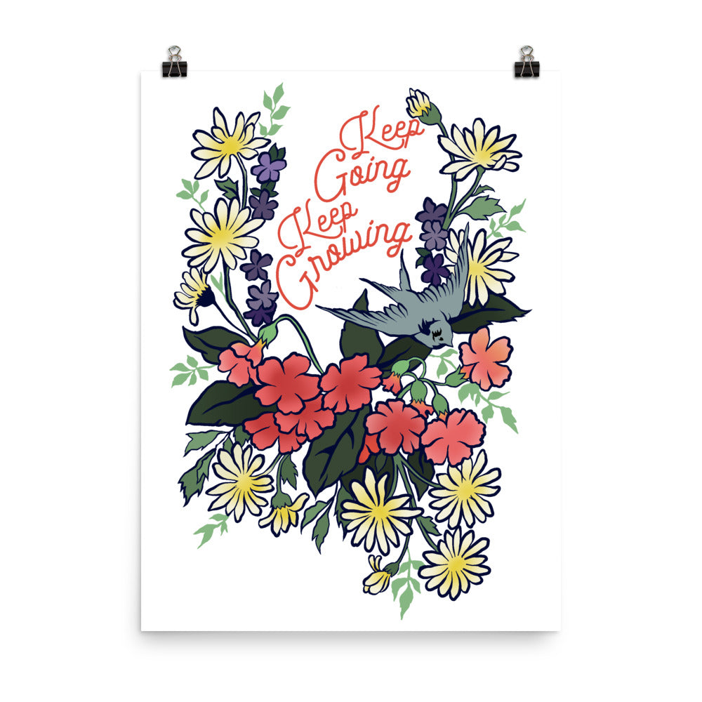 Keep Going Keep Growing: Self Care Print