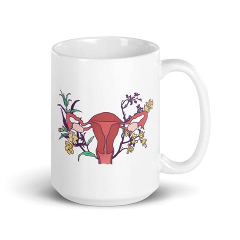 Floral Uterus: Feminist Mug