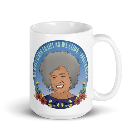 We Must Learn To Lift As We Climb, Angela Davis: Feminist Mug