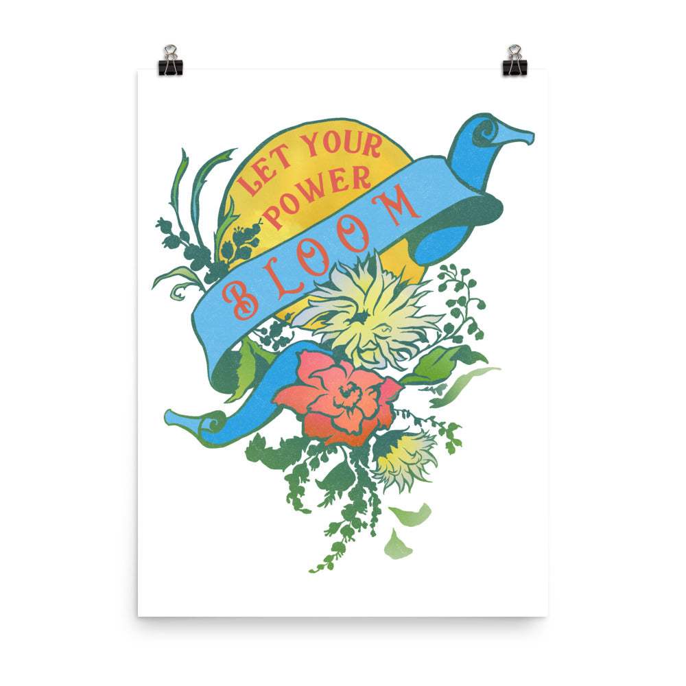 Let Your Power Bloom: Self Care Print