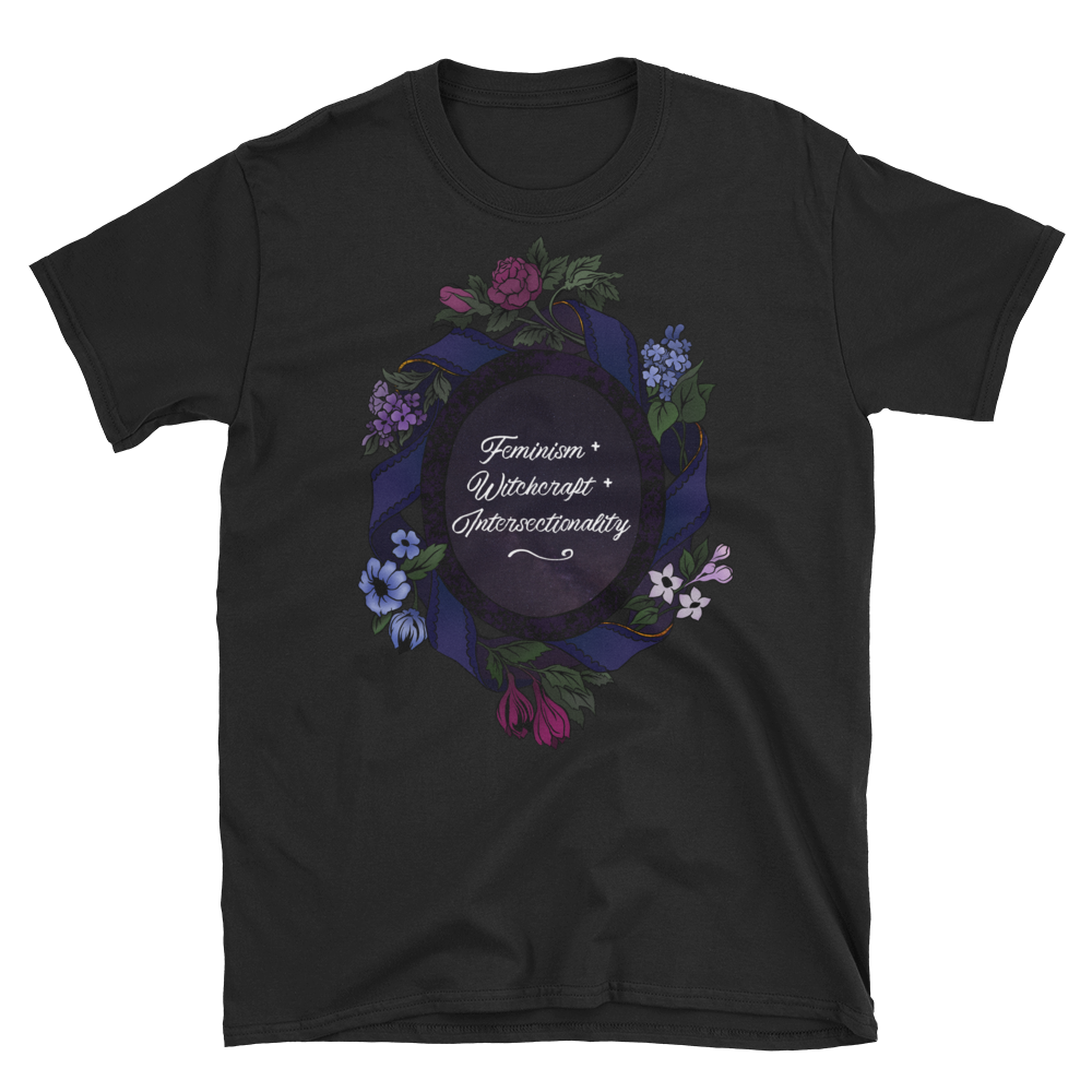 Feminism + Witchcraft + Intersectionality: Unisex Adult Shirt