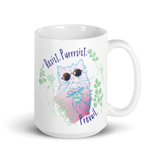 Resist Purrrsist Prevail: Feminist Mug