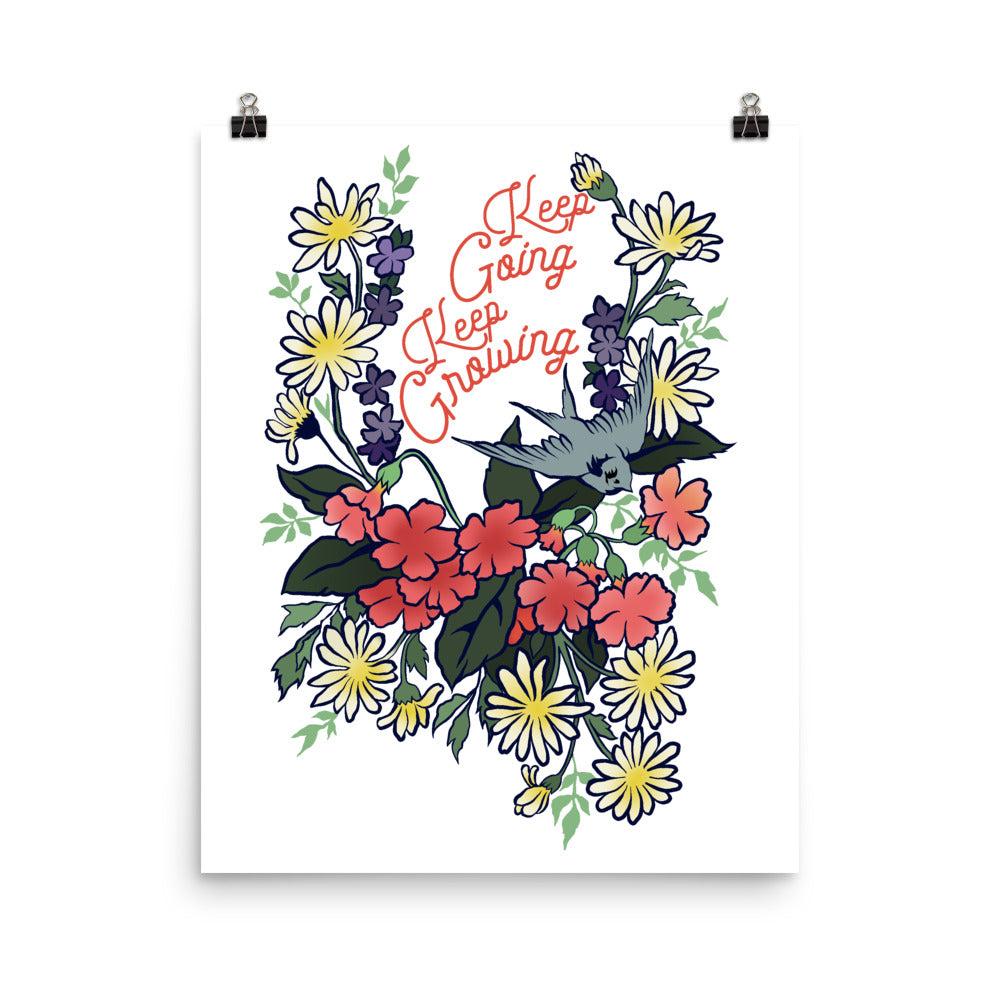 Keep Going Keep Growing: Self Care Print