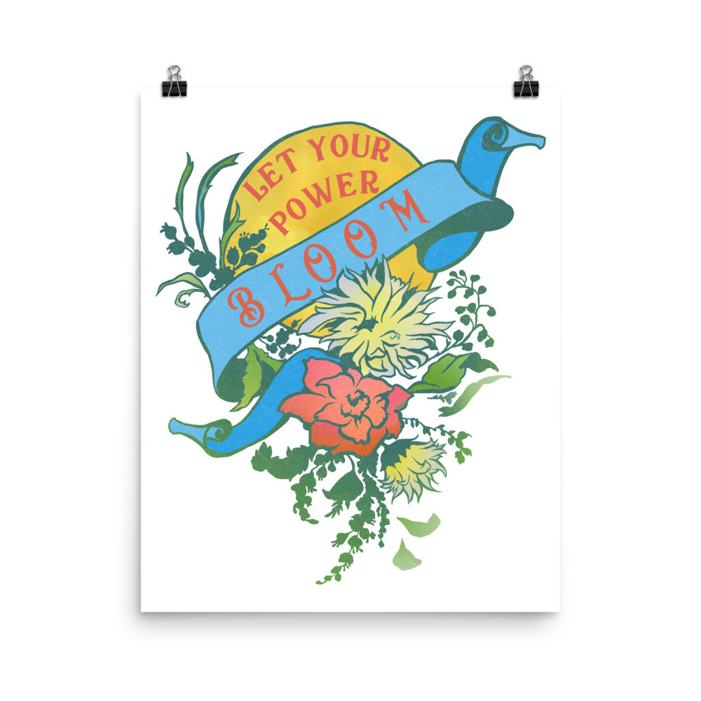 Let Your Power Bloom: Self Care Print