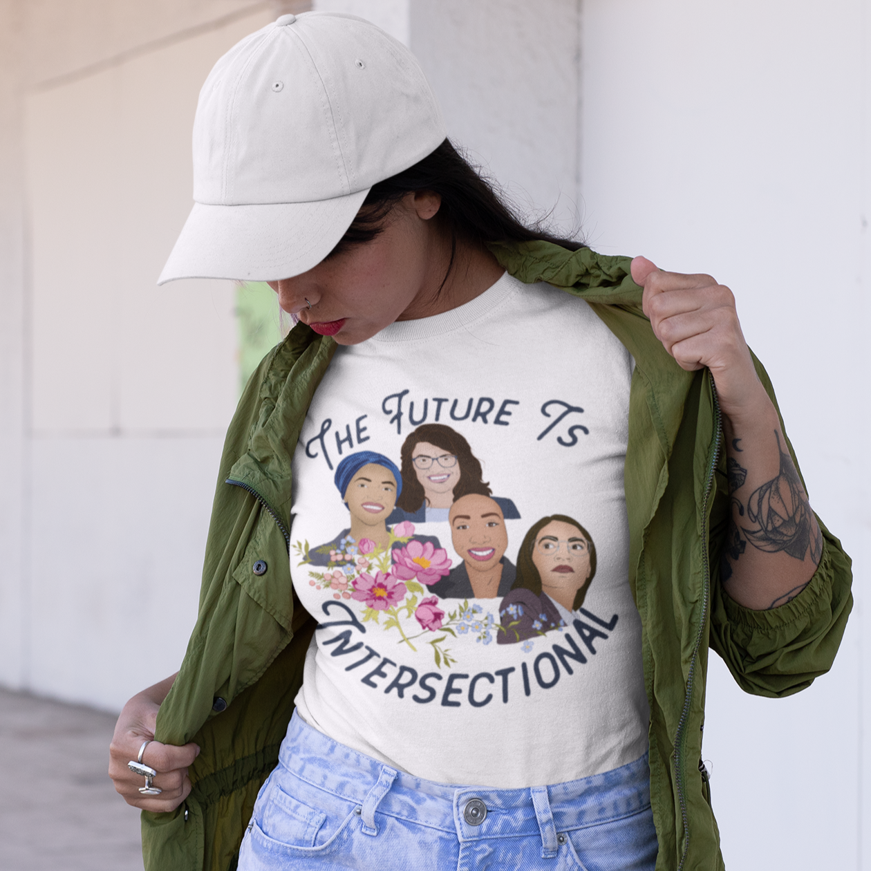 The Future Is Intersectional, Alexandria Ocazio-Cortez, Ilhan Omar, Rashida Tlaib, Ayanna Pressley: Unisex Adult Shirt