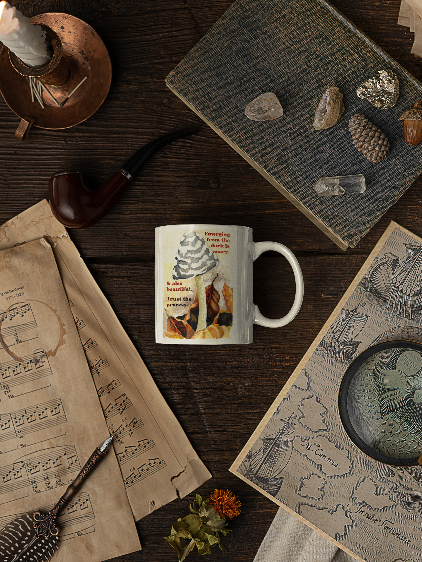 Emerging From The Dark is Scary and Beautiful: Self Care Mug