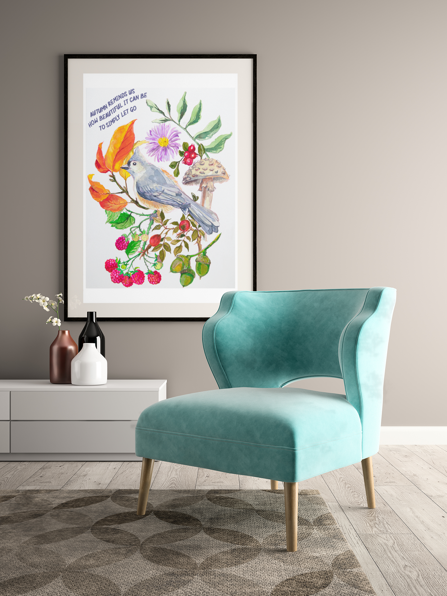 Autumn Reminds Us How Beautiful It Can Be To Simply Let Go: Mental Health Print