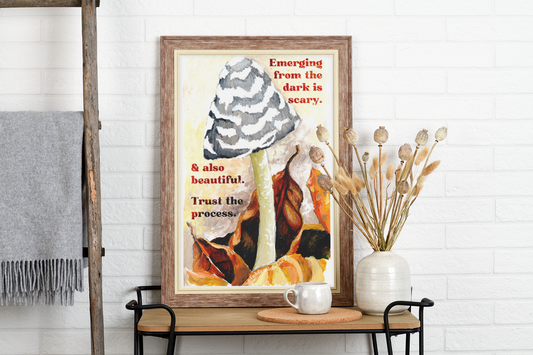 Emerging From The Dark is Scary and Beautiful: Self Care Art