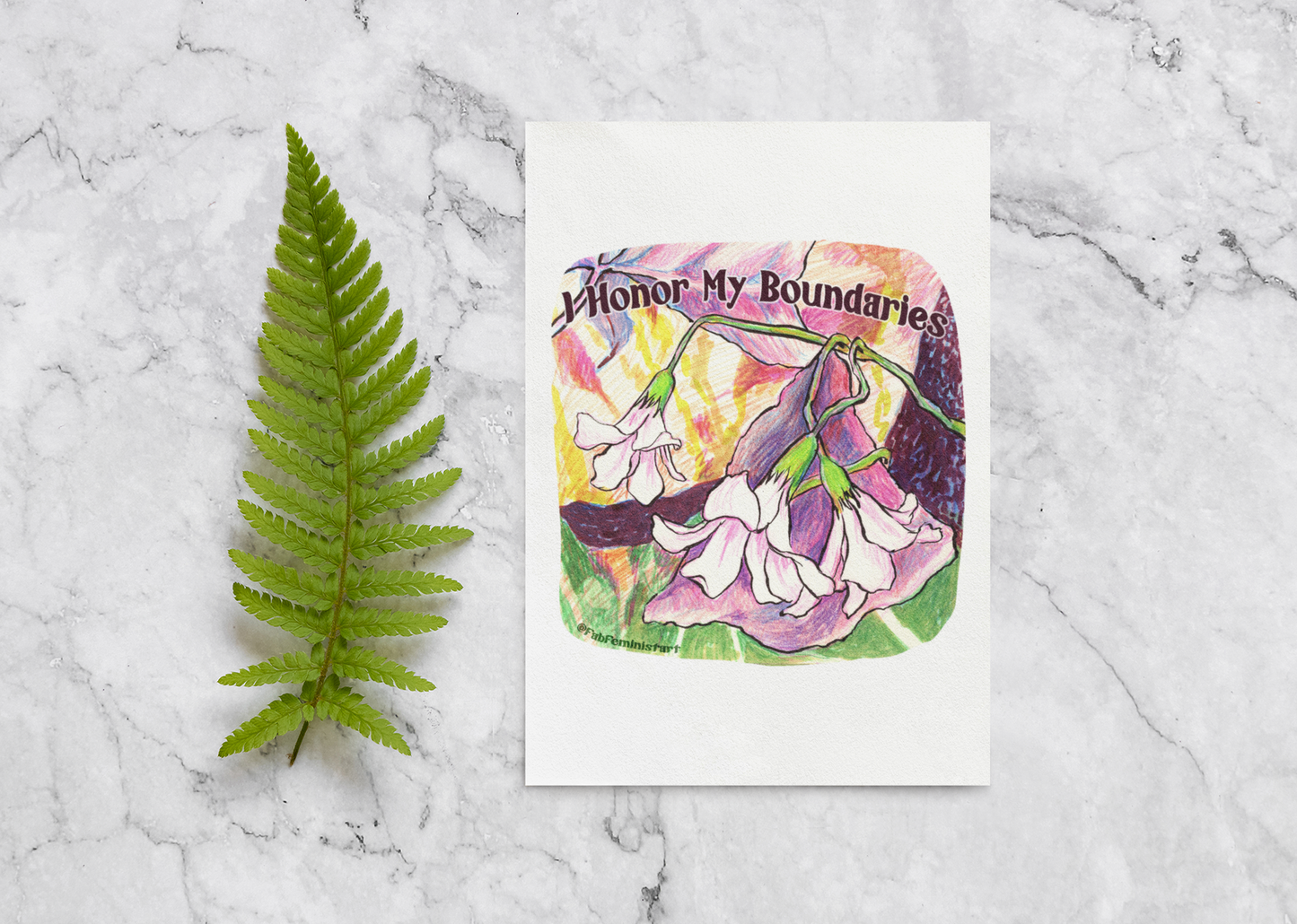 I Honor My Boundaries: Mental Health Print