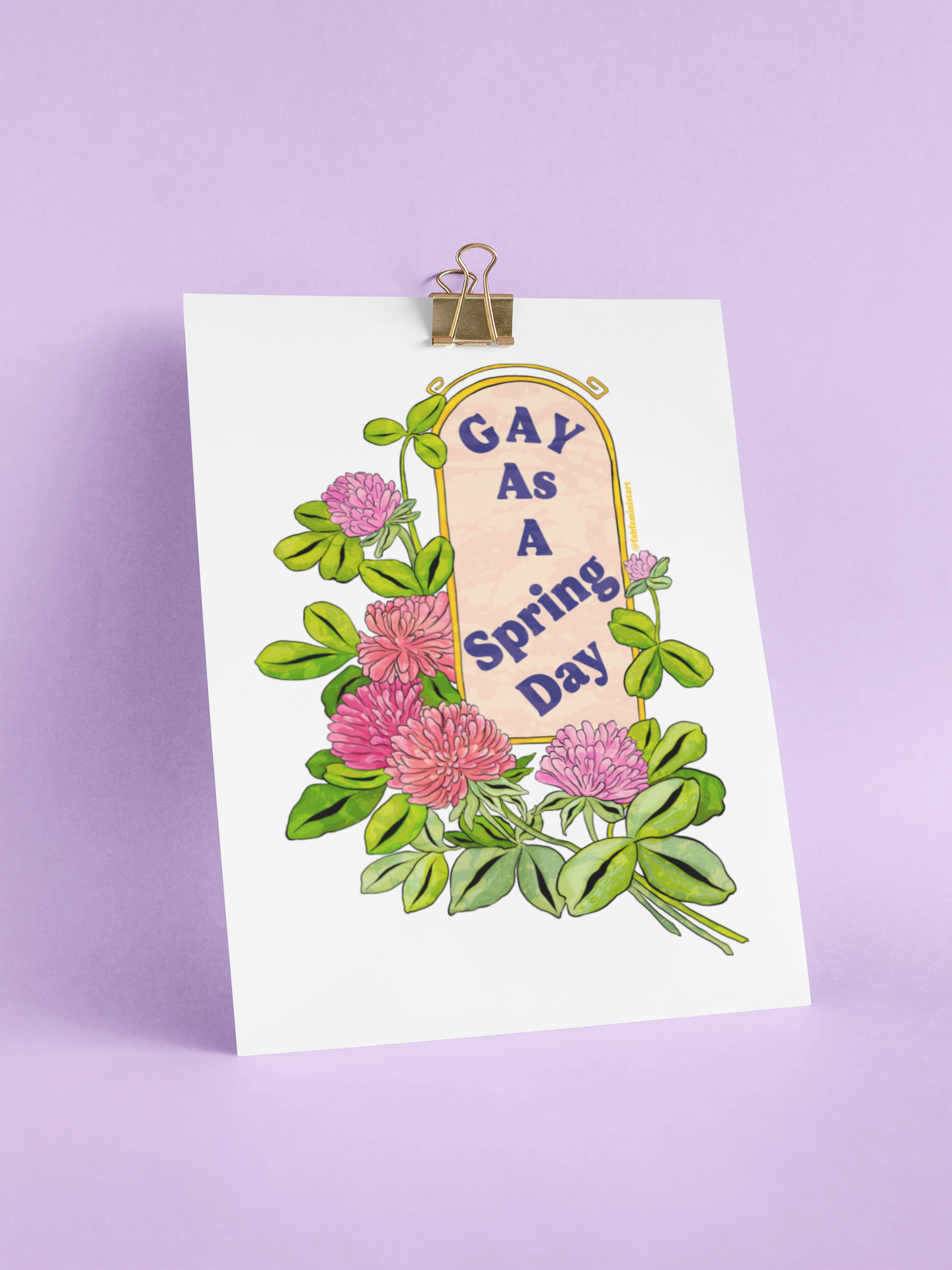 Gay As A Spring Day: Gay Pride Poster