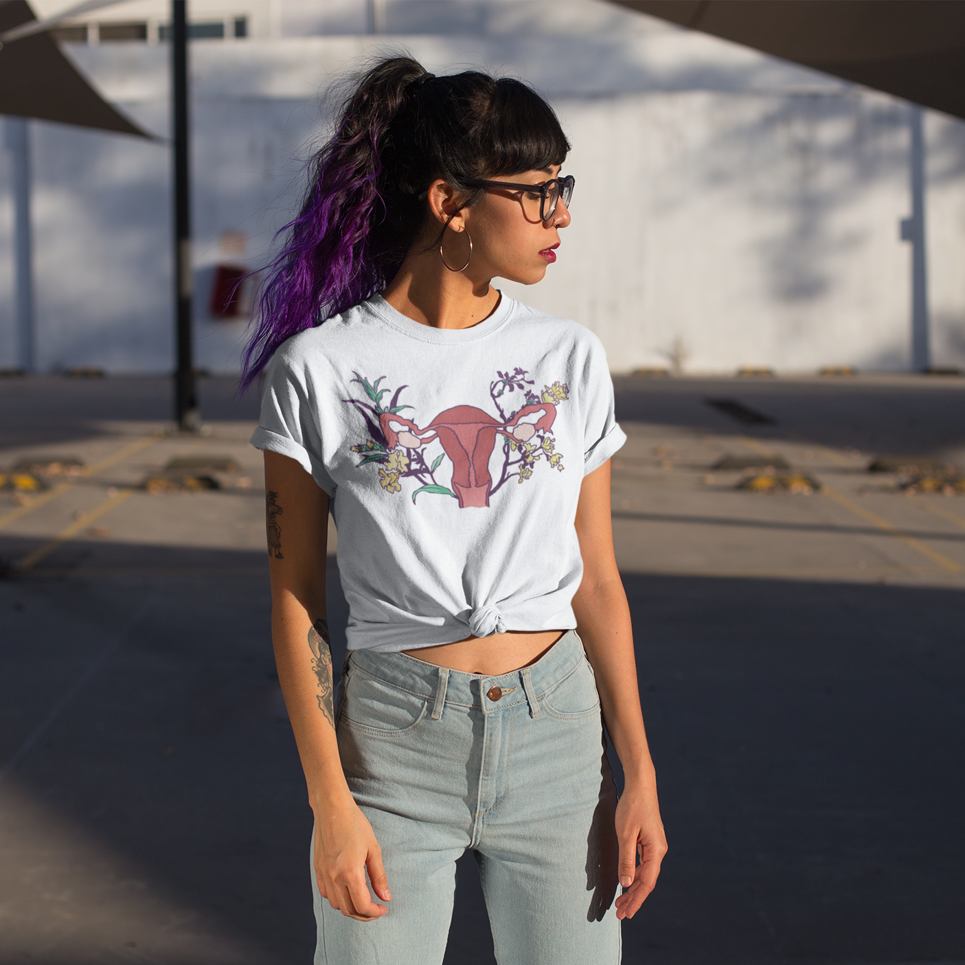 Floral Uterus: Unisex Adult Shirt