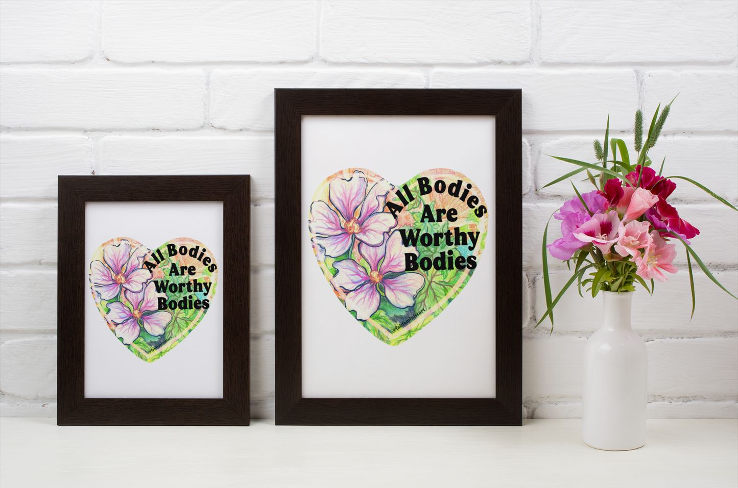 All Bodies Are Worthy Bodies: Feminist Art Print