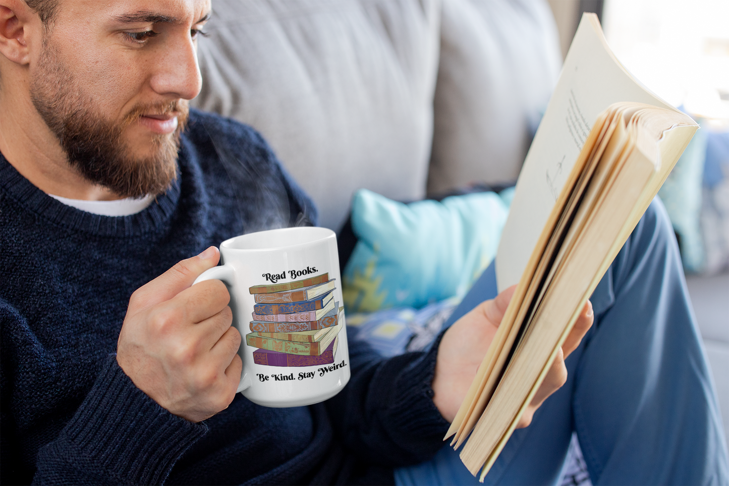 Read Books Be Kind Stay Weird: Book Lover Mug