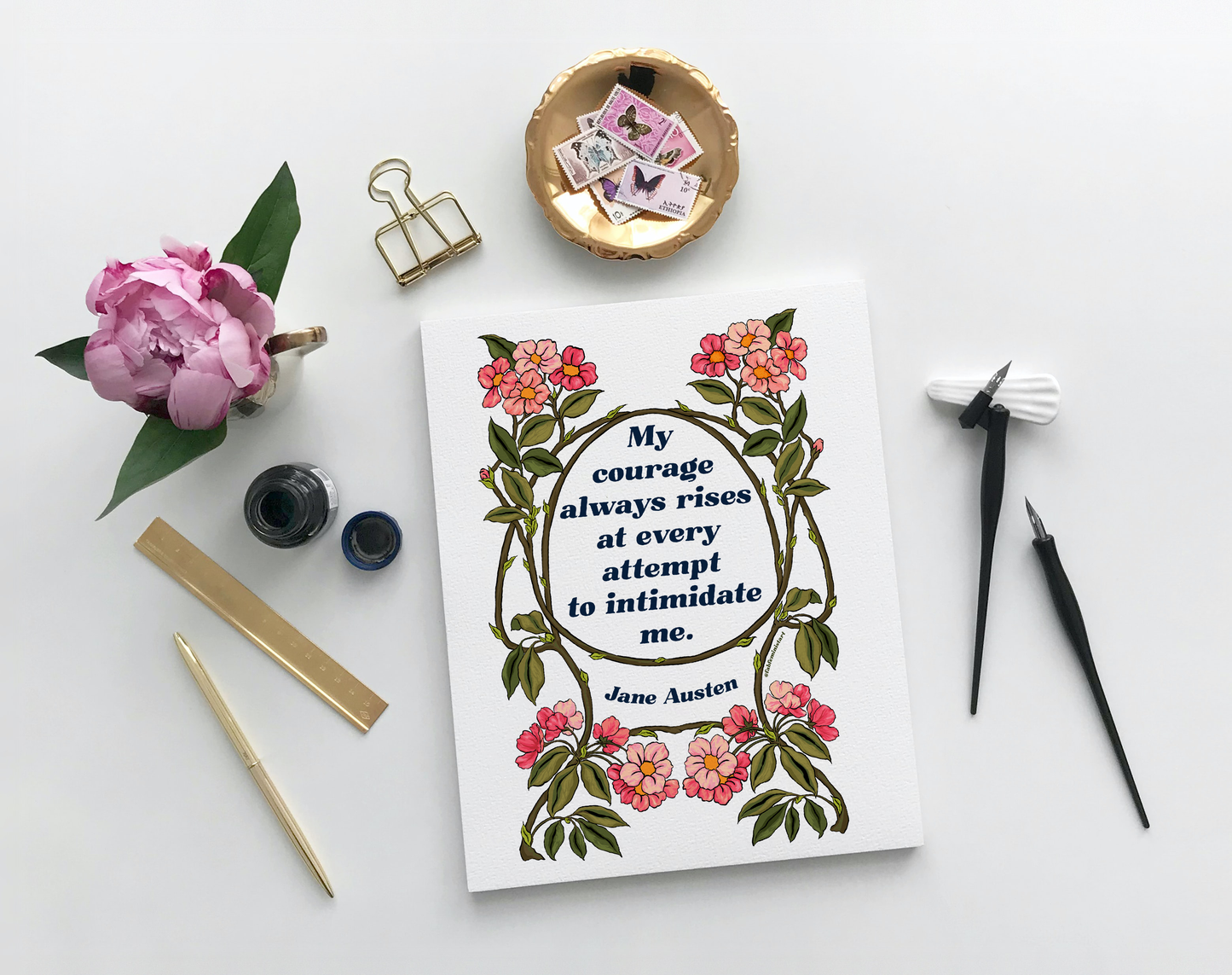 My Courage Always Rises At Every Attempt To Intimidate Me, Jane Austen: Feminist Print