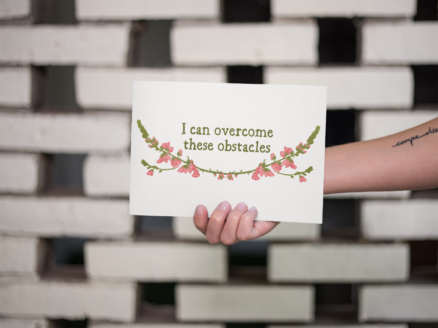 I Can Overcome These Obstacles: Self Care Print